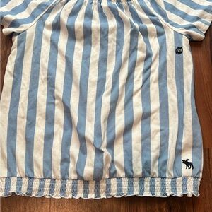 Abercrombie Kids Blue and White Striped Tee